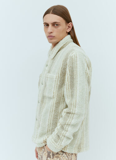 Stüssy Stripe Sherpa Teddy Shirt White sts0153007