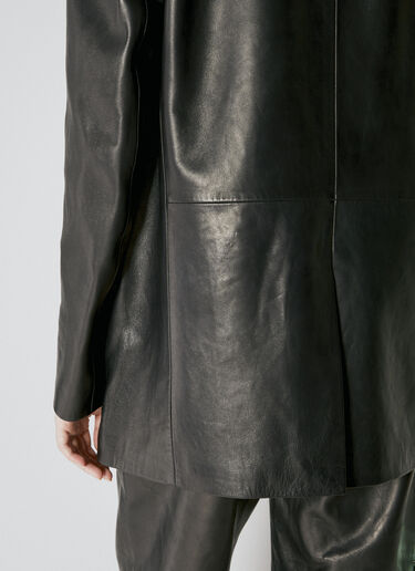 Drapey Oversized Leather Blazer Alexander Wang Drapey Oversized Leather Blazer Black awg0253027