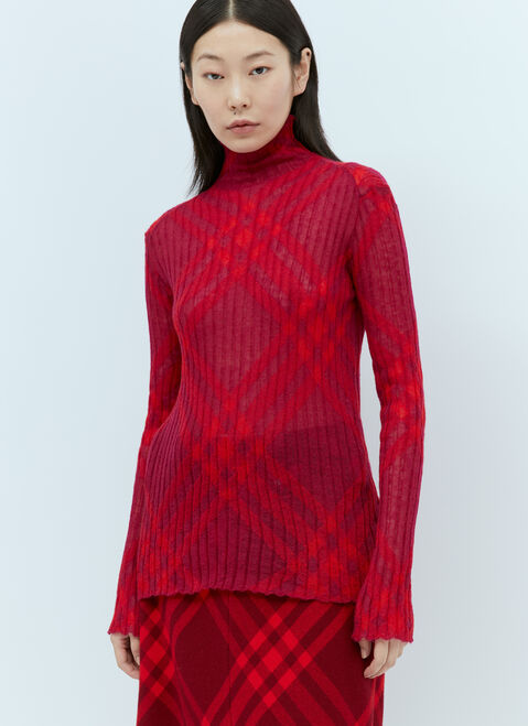 Jil Sander Check Mohair Blend Sweater Grey jil0254003