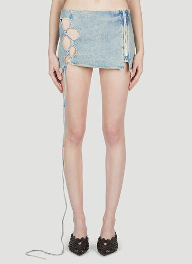 AVAVAV Denim Cut Out Mini Skirt Blue ava0252008