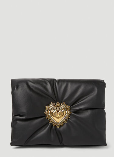 Dolce & Gabbana Embellished Plaque Clutch Bag Black dol0251037