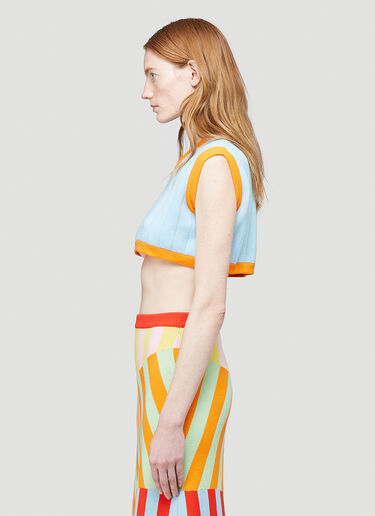 Sunnei Knit Crop Top Blue sun0244006