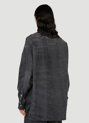 MM6 Maison Margiela Crease Effect Denim Shirt Black mmm0153005