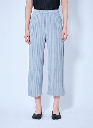 Pleats Please Issey Miyake Pleated Wide-Leg Trousers Grey plp0264010