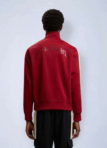 Curved Logo Zip-Up Track Jacket Palm Angels Curved Logo Zip-Up Track Jacket Red pma0162091