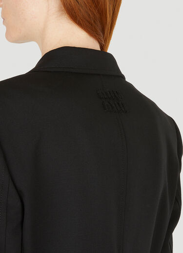 Miu Miu Logo Patch Suit Blazer Black miu0251009
