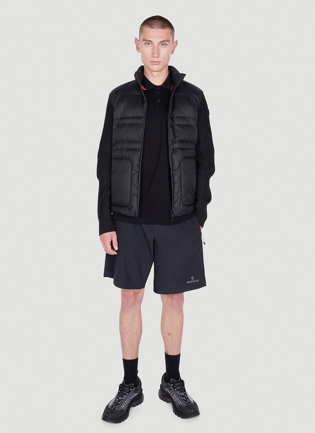 Moncler Men s Padded Knit Jacket in Black LN CC