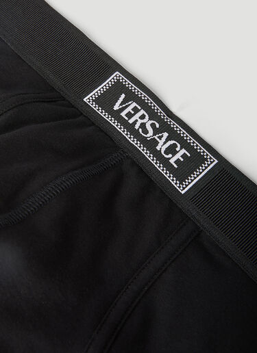 Versace 90S 徽标三角裤 黑色 ver0155016