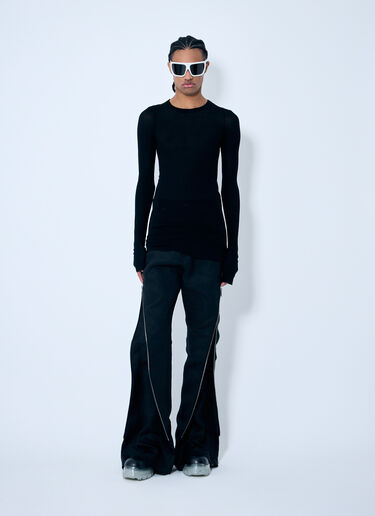 Rick Owens Rib Long Sleeve T-Shirt Black ric0159015