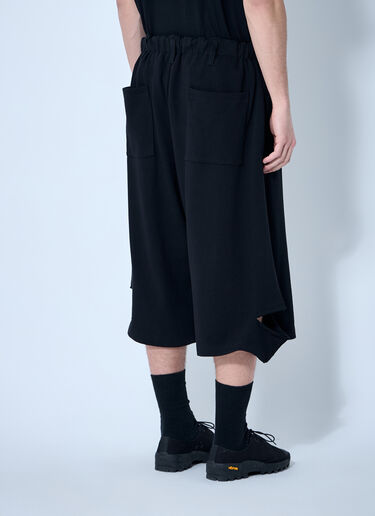 Yohji Yamamoto Slash Track Shorts Black yoy0160010