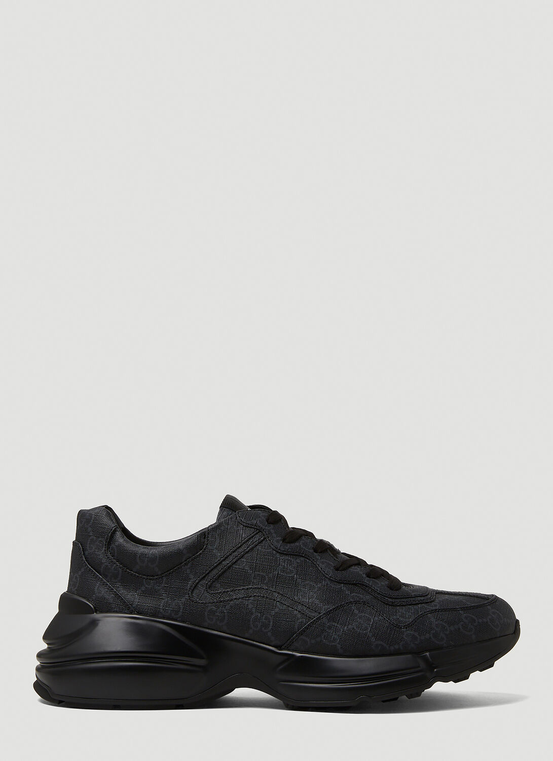 Gucci Gg Print Sneakers In Black