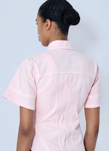 Sportmax Short Sleeve Button-Down Shirt Pink spx0264001