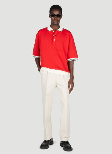 Logo Print Polo Shirt Gucci Logo Print Polo Shirt Red guc0153008