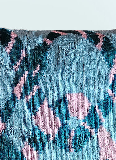 Les-Ottomans Velvet Cushion Blue wps0691365