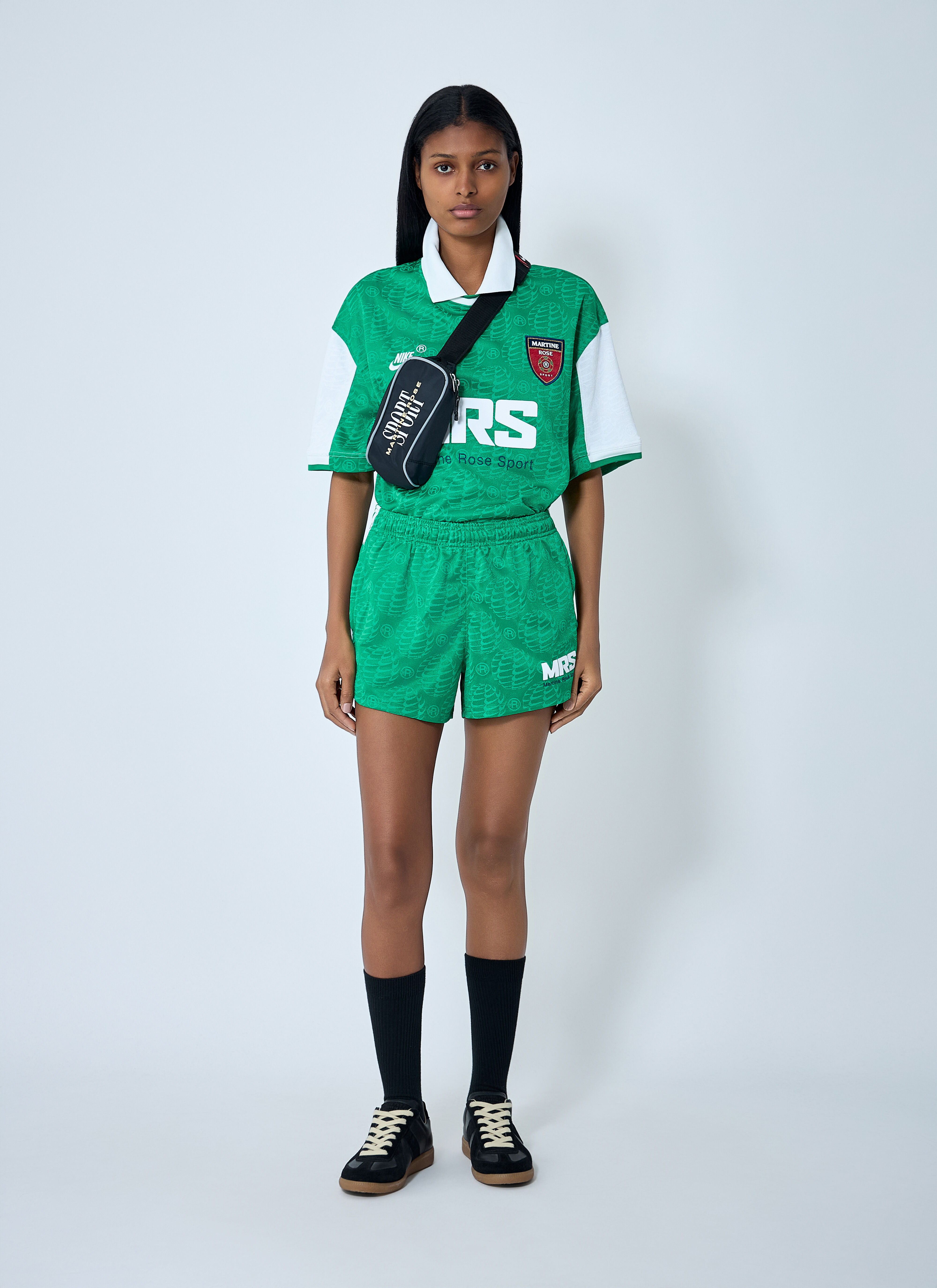 Nike x Martine Rose レディース ロゴモチーフ ポロシャツ の グリーン