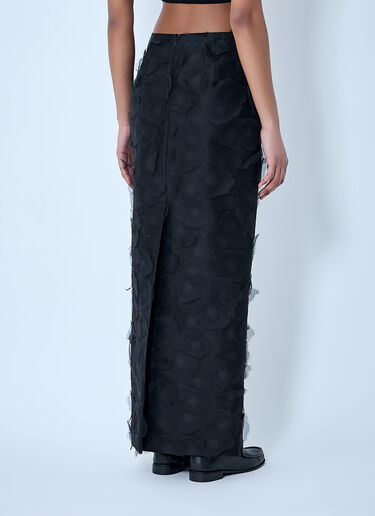 Max Mara Textured Long Skirt Black max0264310