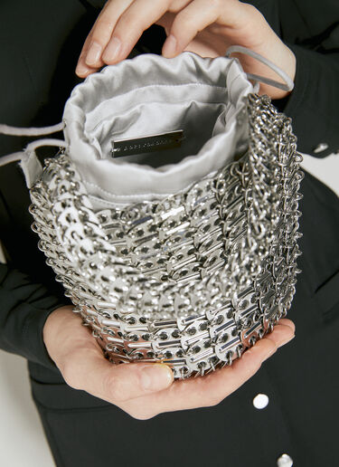 Rabanne 1969 Bucket Shoulder Bag Silver pac0253032