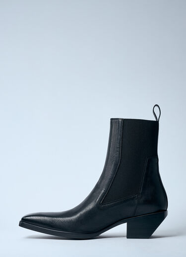Rick Owens 스티발리 가죽 부츠 블랙 ric0159052