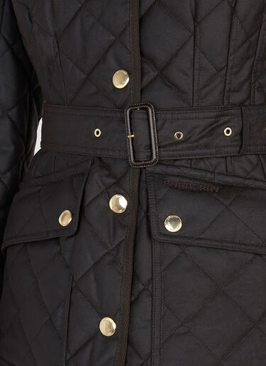Burberry Belted Quilted Jacket Black bur0251003