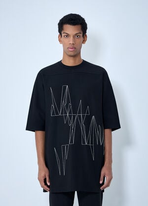 Moncler x Rick Owens Graphic Embroidered T-Shirt Black mcs0363019