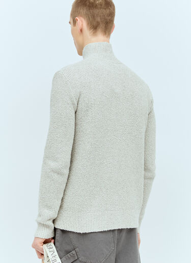 JW Anderson Boucle Henley Sweater Grey jwa0156007