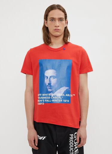 Bernini Spliced T-Shirt Off-White Bernini Spliced T-Shirt Red ofw0134002