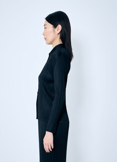 Pleats Please Issey Miyake Pleated Shirt Black plp0259027