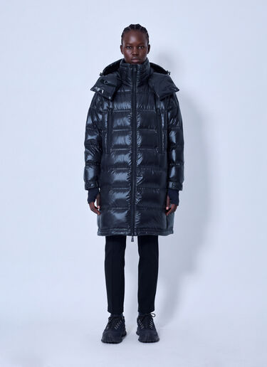 Moncler Grenoble Rochelairs Hooded Long Down Jacket Black mog0265007