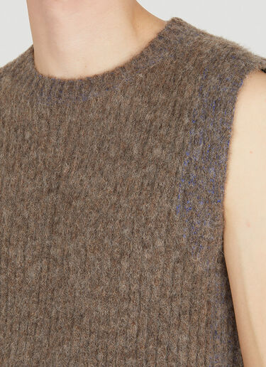 Eckhaus Latta Poet Knit Vest Brown eck0151006