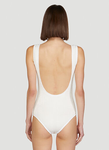 Bottega Veneta Crinkle Swimsuit White bov0248073