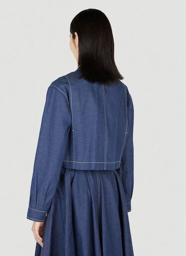 Gucci Cropped Denim Jacket Blue guc0251213