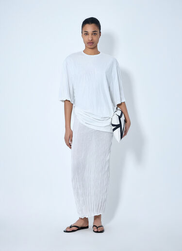 TOTEME Textured Knit Maxi Skirt White tot0264014