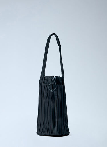 LN-CC® - Pleats Please Issey Miyake: Pleats Swan Bag - Black Pleats Please Issey Miyake Pleats Swan Bag Black plp0266023