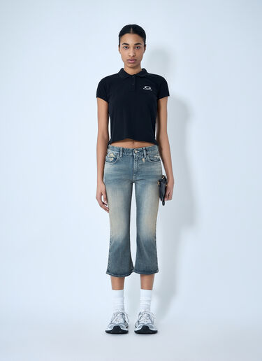 Cropped Polo Shirt Balenciaga Cropped Polo Shirt Black bal0263002