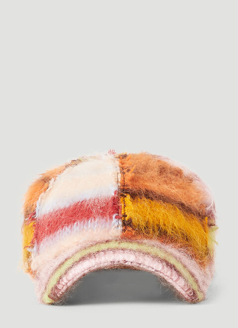 Jil Sander Mohair Panelled Baseball Cap Black jil0153009