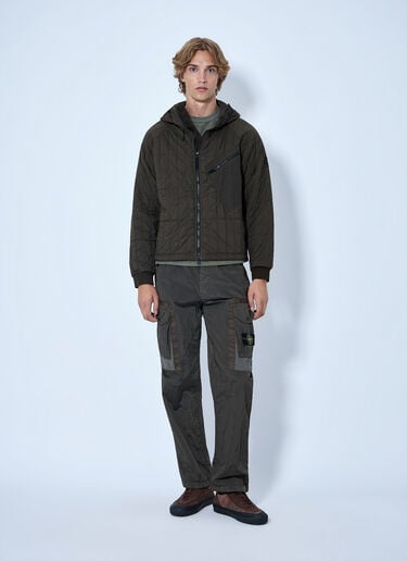LN-CC® - Stone Island: Quilted Hooded Jacket - Brown Stone Island Quilted Hooded Jacket Brown sto0165058
