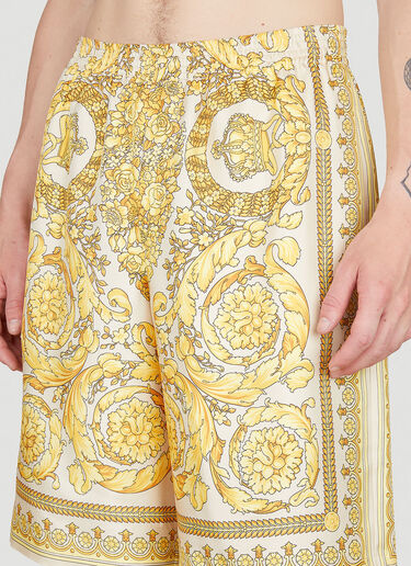 Versace Barocco Silk Shorts Yellow ver0155002