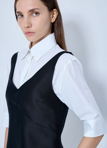 LN-CC® - Balenciaga: Hybrid Shirt Dress - Black Balenciaga Hybrid Shirt Dress Black bal0265004