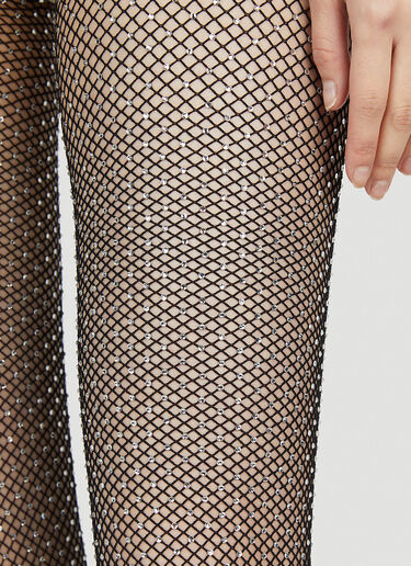 Balenciaga Crystal Embellished Mesh Tights Black bal0252035