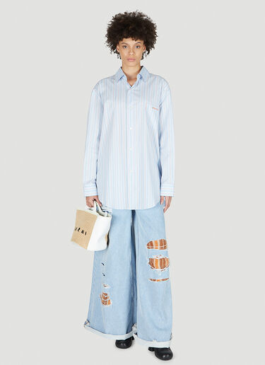 Marni Pinstripe Shirt Blue mni0251003