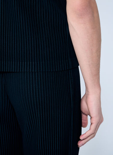 Homme Plissé Issey Miyake Pleated Polo Shirt Black hmp0159015