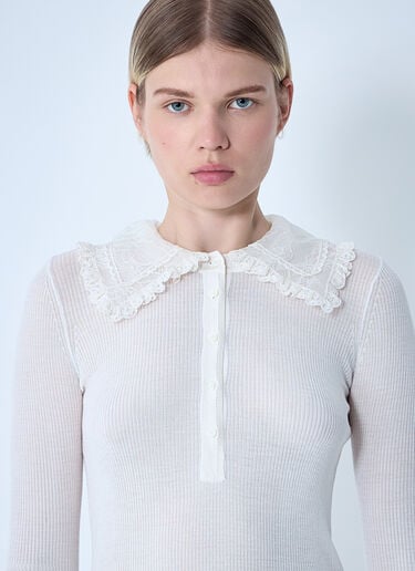 칼라 헨리 탑  Chloé 칼라 헨리 탑  화이트 chl0261003