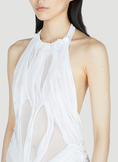 DI PETSA Wet Look Mini Dress White dip0252001