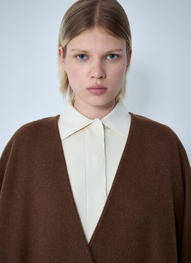 Max Mara Hilde Logo Motif Scarf Brown max0261037
