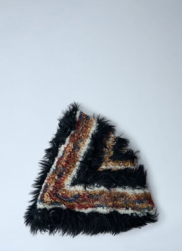 Kiko Kostadinov Chevron Knit Scarf Black kko0262010