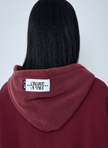 Nike x Martine Rose Logo Motif Hooded Zip-Up Sweatshirt Red nik0362112