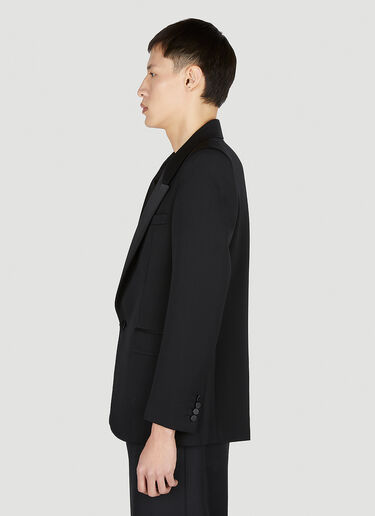 Saint Laurent Single Breasted Blazer Black sla0152003