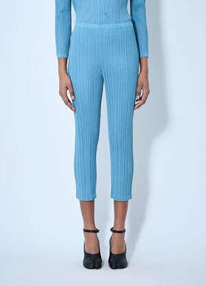 Pleats Please Issey Miyake Pleated Pants Blue plp0260002