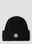 7 Moncler Fragment Logo Patch Beanie Hat Black mfr0254003