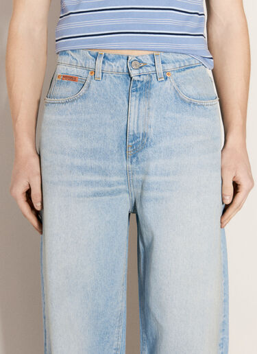 Martine Rose Extended Wide Leg Jeans Blue mtr0156007